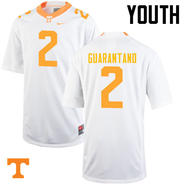 Youth #2 Jarrett Guarantano Tennessee Volunteers College Football Jerseys-White - Click Image to Close
